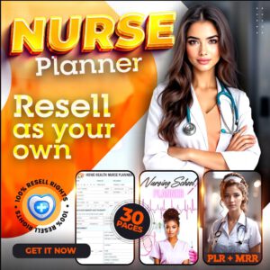 Nursing Student Planner | PLR MRR Printable | Resell Rights Digital Product (Instant Download)