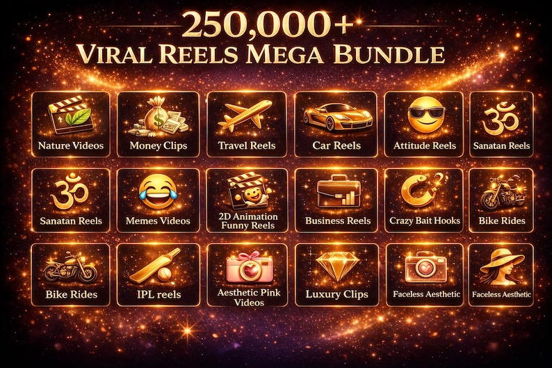 250,000+ Viral Reels Mega Bundle (PLR/MRR) | Faceless Reels Content | Instagram Reels, TikTok & YouTube Shorts | Digital Download - Image 4