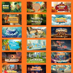 Interactive Kids Storybook Canva Templates with Audio – 48 Editable Story Templates for Children PLR MRR Printable Digital Story Book Bundle