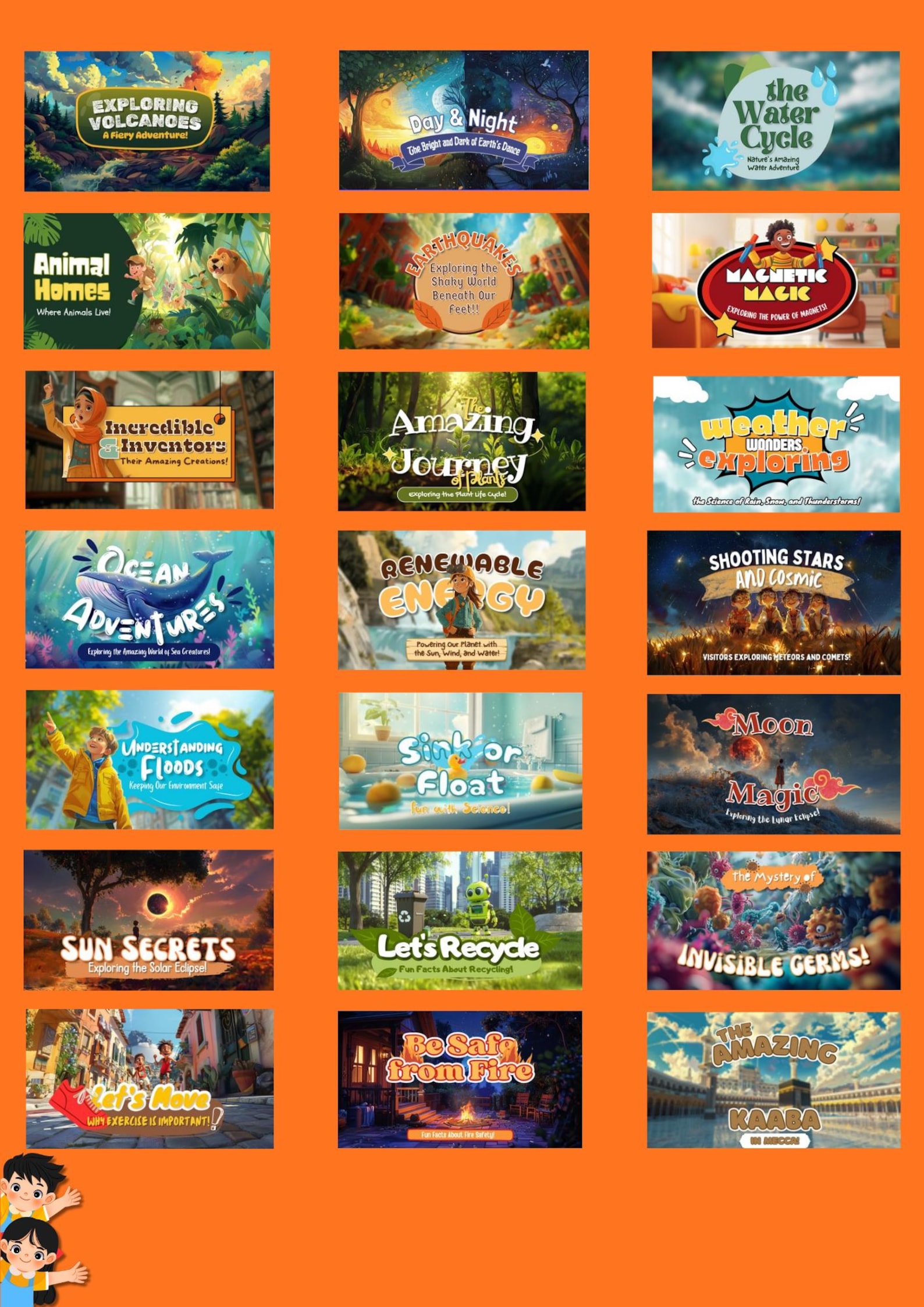 Interactive Kids Storybook Canva Templates with Audio – 48 Editable Story Templates for Children PLR MRR Printable Digital Story Book Bundle